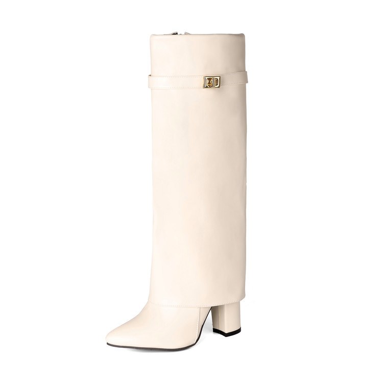 Kamiyah - Women’s Tall Buckle Strap Heeled Boots 2