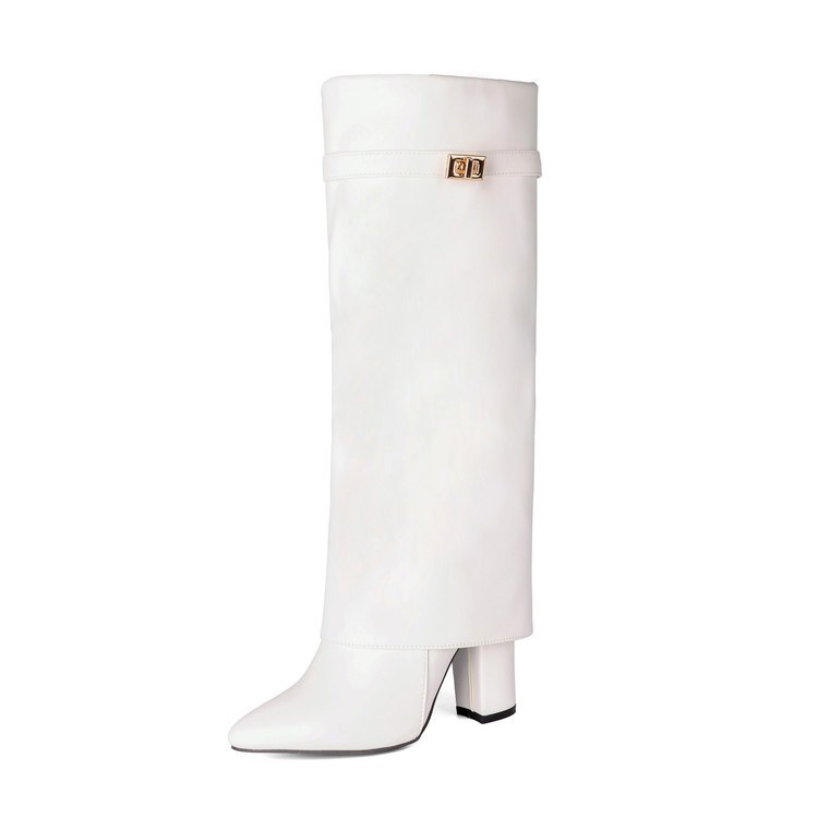 Kamiyah - Women’s Tall Buckle Strap Heeled Boots 3