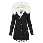 Karla - Women's Faux Fur Lined Slim Fit Parka Coat 1