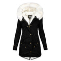 Karla - Women's Faux Fur Lined Slim Fit Parka Coat 2