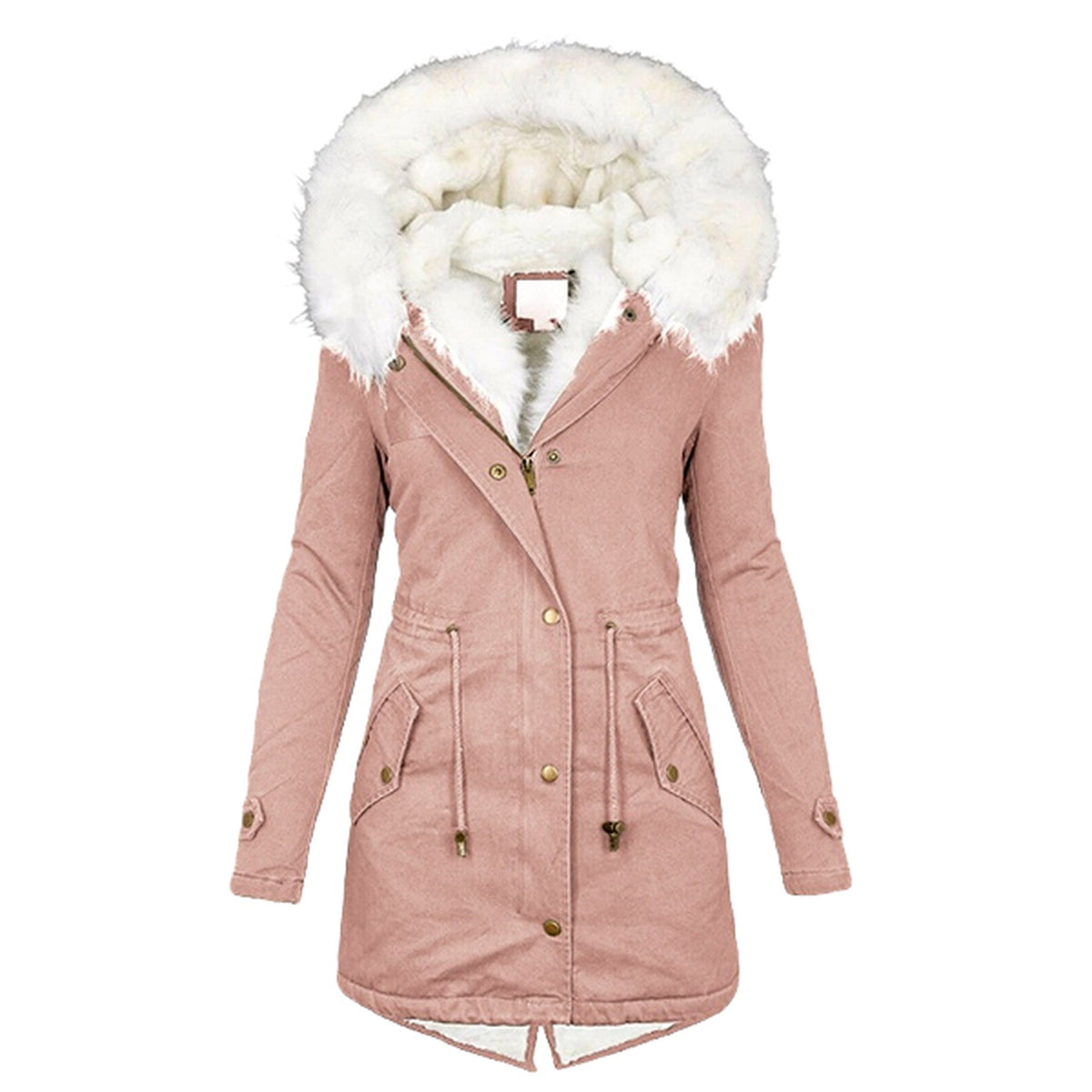 Karla - Women's Faux Fur Lined Slim Fit Parka Coat 3