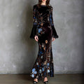 Katarina - Women's Floral Embroidered Long Sleeve Maxi Dress 1