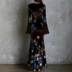 Katarina - Women's Floral Embroidered Long Sleeve Maxi Dress 5