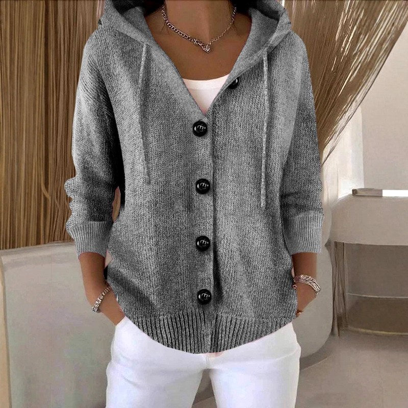 Katerina - Women's Relaxed Fit Hooded Cardigan 5