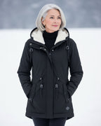 Kathleen - Women's Reversible Sherpa Parka with Long Silhouette