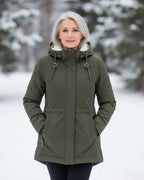 Kathleen - Women's Reversible Sherpa Parka with Long Silhouette