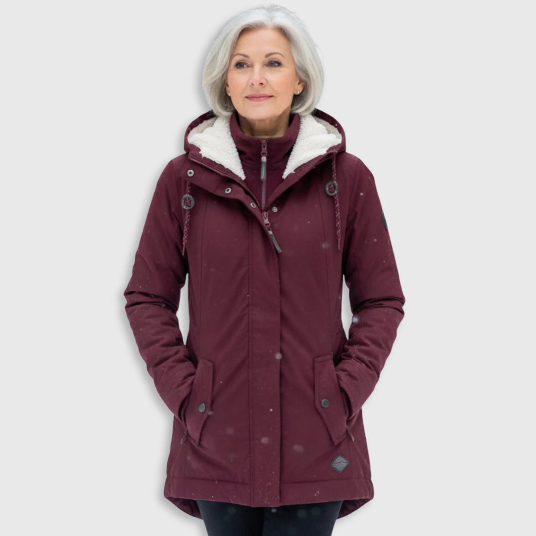 Kathleen - Women's Reversible Sherpa Parka with Long Silhouette