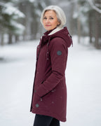 Kathleen - Women's Reversible Sherpa Parka with Long Silhouette