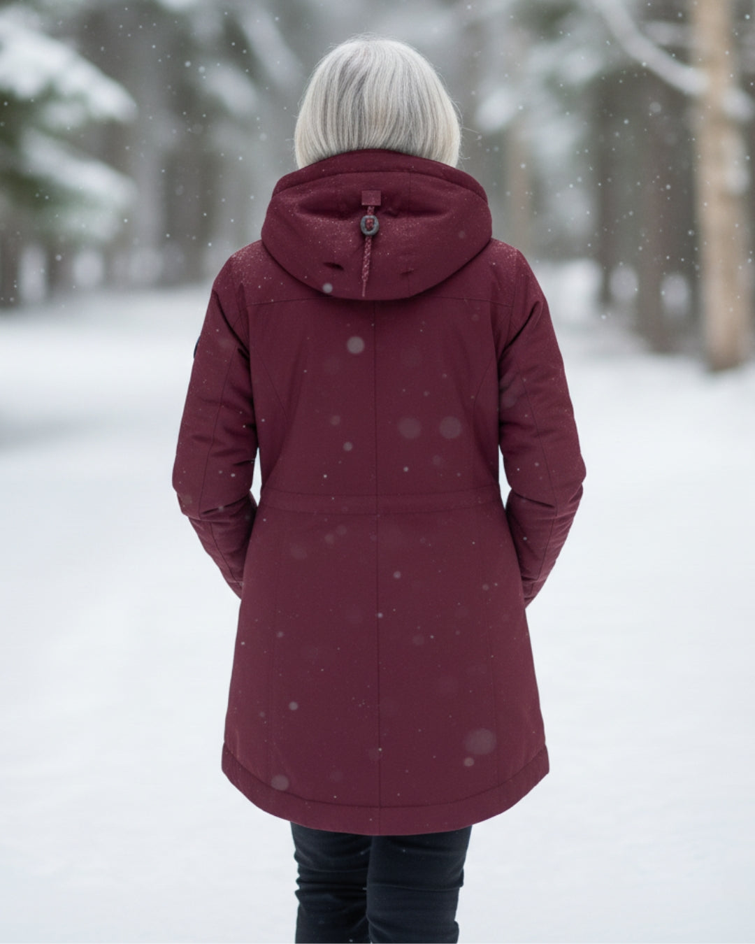 Kathleen - Women's Reversible Sherpa Parka with Long Silhouette
