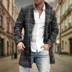 Keaton - Men's Button-Front Wool Overcoat