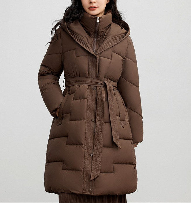 Kendall - Women’s Belted Hooded Winter Coat