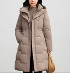 Kendall - Women’s Belted Hooded Winter Coat