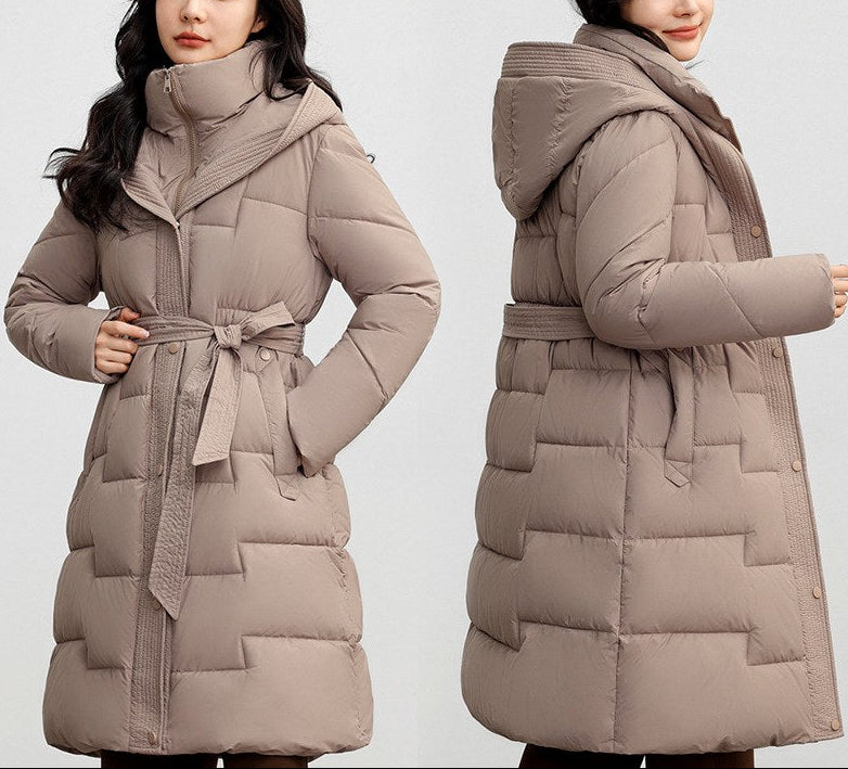 Kendall - Women’s Belted Hooded Winter Coat