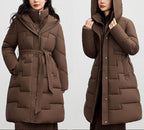 Kendall - Women’s Belted Hooded Winter Coat