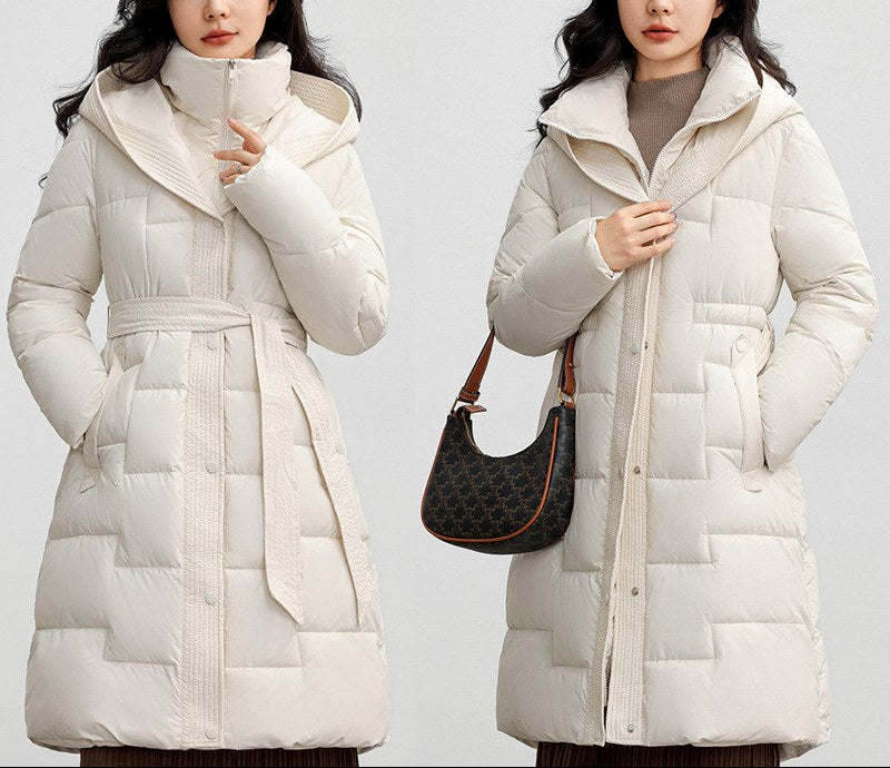Kendall - Women’s Belted Hooded Winter Coat