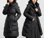 Kendall - Women’s Belted Hooded Winter Coat