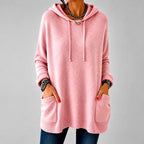 Keri - Women's Pocket Front Oversized Hooded Sweater 1