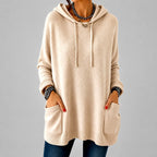 Keri - Women's Pocket Front Oversized Hooded Sweater 2