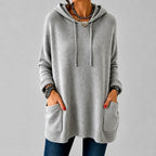 Keri - Women's Pocket Front Oversized Hooded Sweater 3