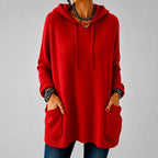 Keri - Women's Pocket Front Oversized Hooded Sweater 4