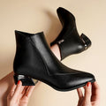 Kira - Women's Low Block Heel Ankle Boots 1
