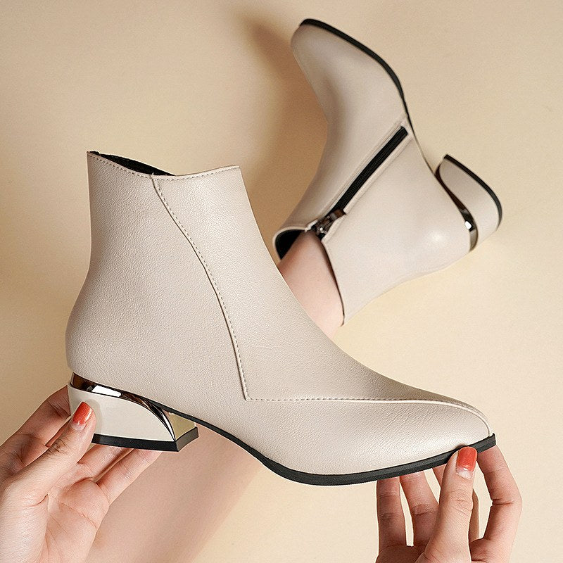 Kira - Women's Low Block Heel Ankle Boots 2