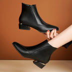 Kira - Women's Low Block Heel Ankle Boots 3