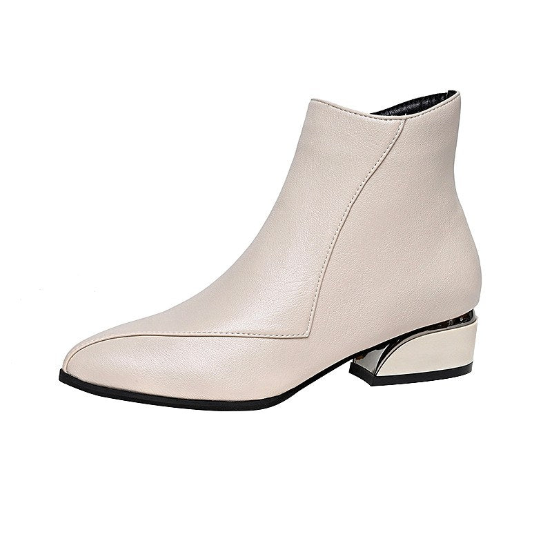 Kira - Women's Low Block Heel Ankle Boots 6