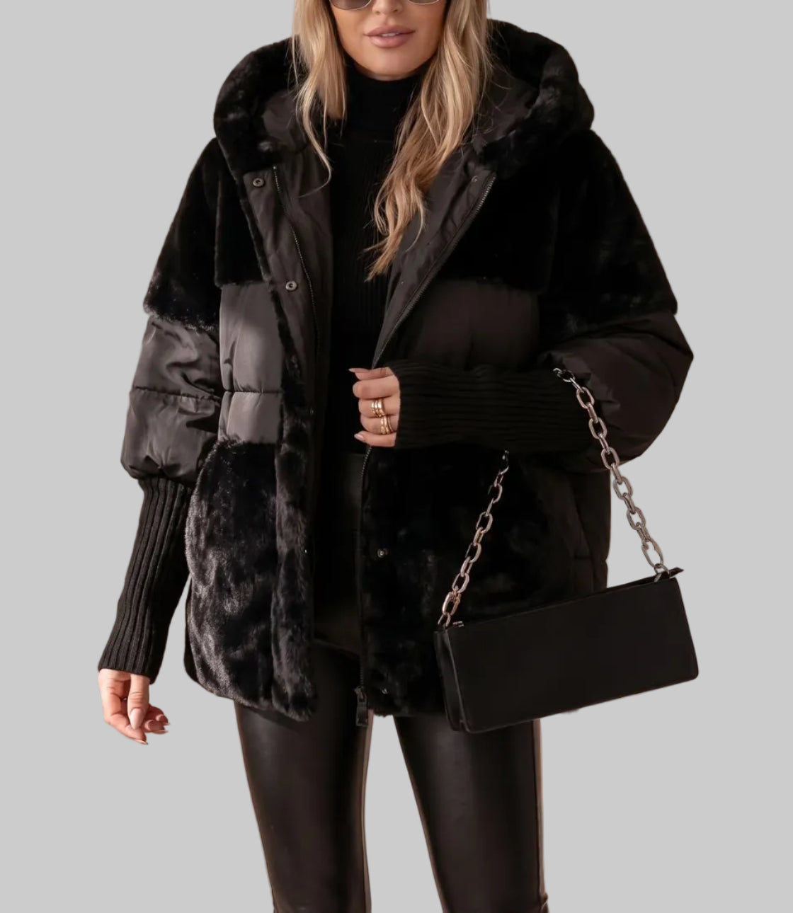 Kora - Women's Down Jacket with Faux Fur-Lined Hood