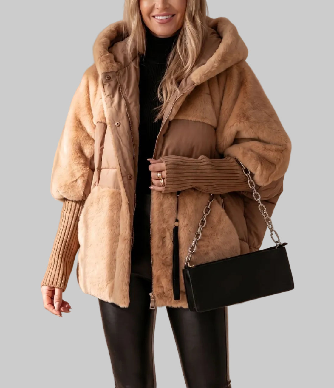 Kora - Women's Down Jacket with Faux Fur-Lined Hood