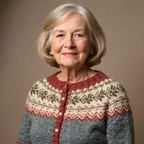 Laura - Women's Fair Isle Button-Front Cardigan