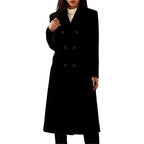 Laura - Women's Longline Double-Breasted Lapel Coat 3