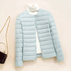 Layla - Women's Snap-Button Puffer Jacket with Horizontal Quilting