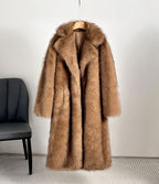 Leah - Women’s Plush Faux Fur Long Coat 2