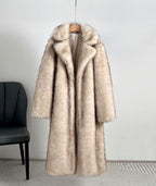 Leah - Women’s Plush Faux Fur Long Coat 3