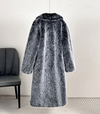 Leah - Women’s Plush Faux Fur Long Coat 4