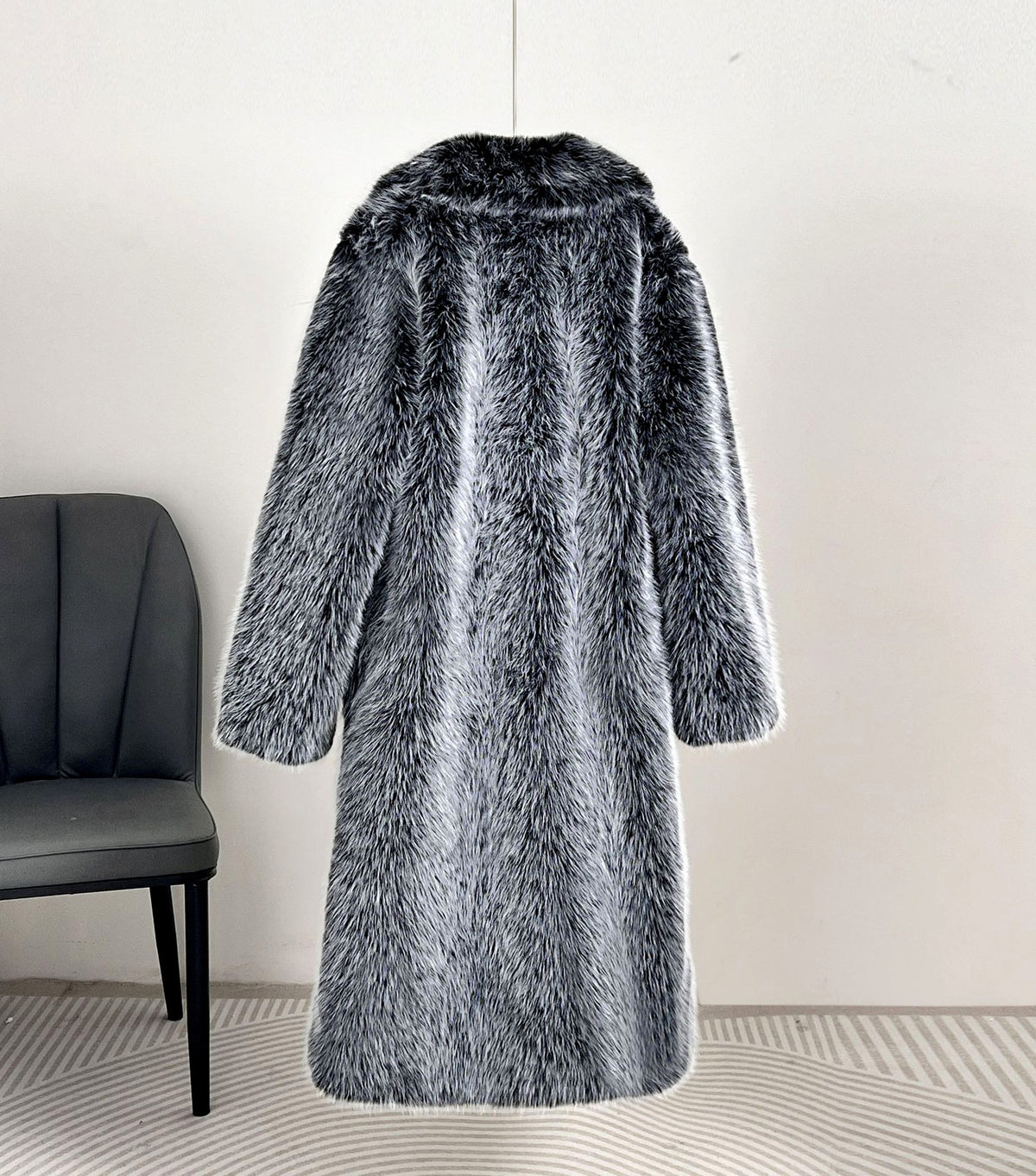 Leah - Women’s Plush Faux Fur Long Coat 4