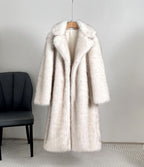 Leah - Women’s Plush Faux Fur Long Coat 5