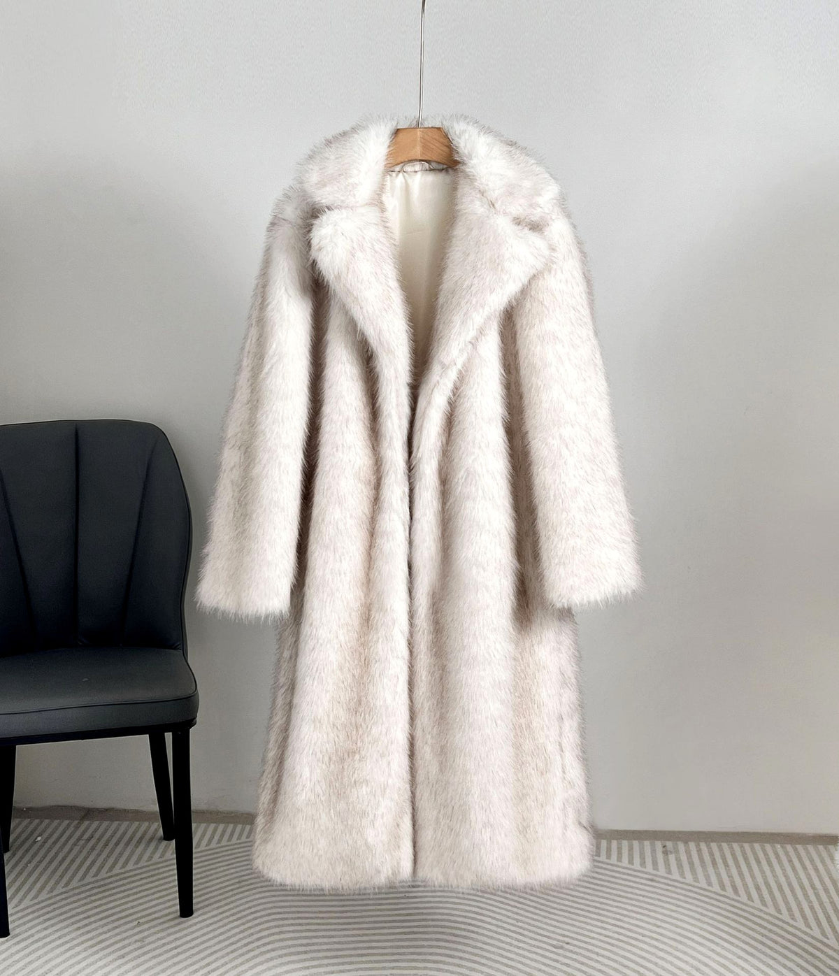 Leah - Women’s Plush Faux Fur Long Coat 5