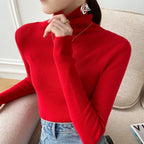 Leila - Women's Slim-Fit Cashmere Turtleneck