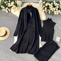 Lella - Women’s Sleeveless Knit Top, Cardigan and Pants Set 2