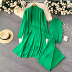 Lella - Women’s Sleeveless Knit Top, Cardigan and Pants Set 5