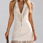 Letizia - Women's Western Zip Front Fringe Dress 13