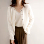 Liza - Women's Fine-Knit Long Sleeve Button Cardigan 2