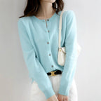 Liza - Women's Fine-Knit Long Sleeve Button Cardigan 3