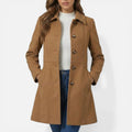 Lorraine - Women's Button-Front Midi Coat