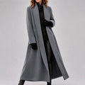 Lorraine - Women's Tailored Open-Front Maxi Coat 1