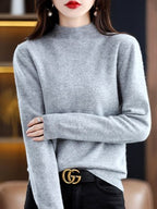 Luca - Women's Half-Turtleneck Loose Sweater 6