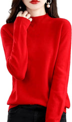 Luca - Women's Half-Turtleneck Loose Sweater 8