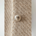 Lucy - Women's Textured Button-Front Cardigan with Collarless Neckline